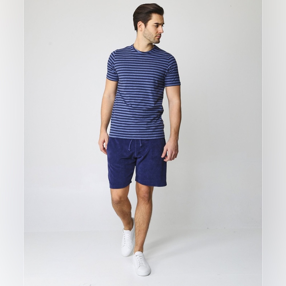 UNIVERSAL WORKS Terry Towelling Beach Shorts Ink Blue L